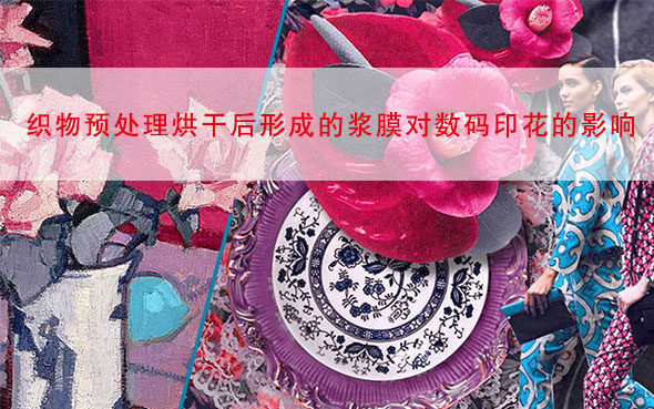 織物預處理烘干后形成的漿膜對數(shù)碼印花的影響